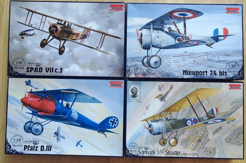 Lot four ww1 fighters - 1/32,