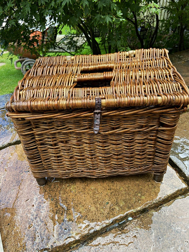 Brown wicker rectangular - wicker,