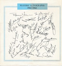 TOTTENHAM 1960 /1961 Autograph sheet - Spurs Double season!