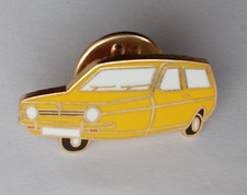 Robin Reliant Van Yellow Three Wheeler Car Enamel Lapel Pin Badge.   PB5-964