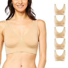 Rhonda Shear 5-pack Original Ahh Bra Beige