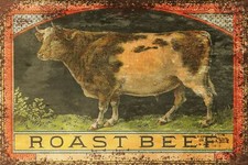 Cow Vintage Retro style Metal