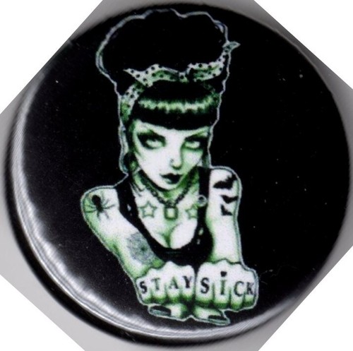 Psychobilly pin button - pin,