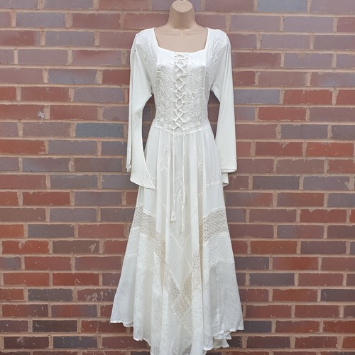 Maxi dress ivory bell sleeve - dress,