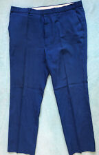 Vintage M&S Bright Blue Tailored Trousers W40 - Retro Formal