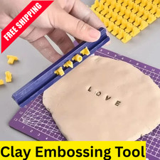 Alphabet Number Clay Embossing