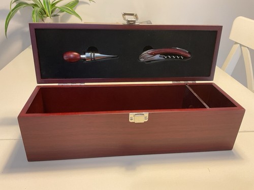 Wooden wine box single - wooden,