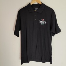 Black BECKS VIER pub bar work polo shirt - UK Size Large