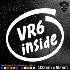 VR6 Inside Car Sticker  Window
