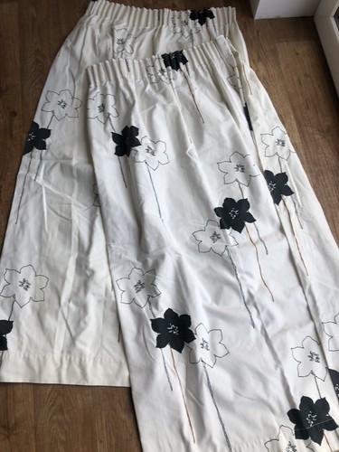 Curtains pair poppy cream - , and