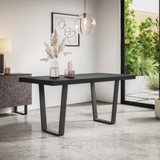 ARIA DINING TABLE w BLACK LEGS