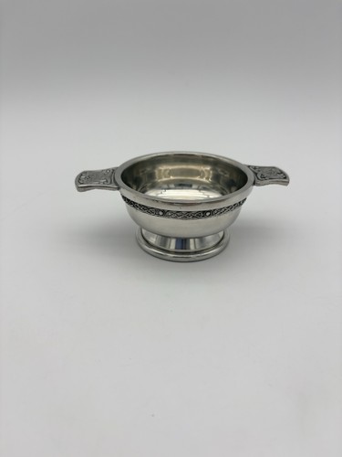 Vintage scottish pewter quaich - scottish,