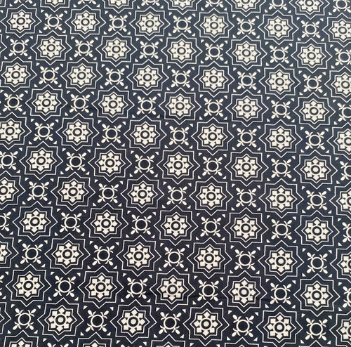 Black viscose geometric floral - geometric,