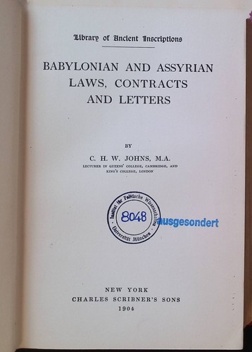 Babylonian and assyrian laws - assyrian,