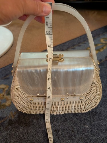 Vintage white wicker lucite - vintage,
