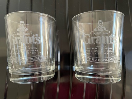 Grants etched glass - 2x,