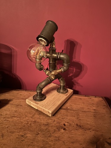 Soldier steampunk pipe lamp - soldier,