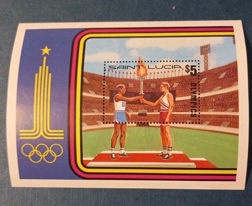 Olympic flame mini sheet saint - olympic,