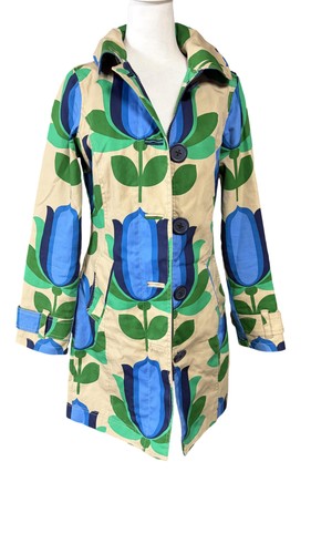 Boden coat womens beige blue - coat, 2
