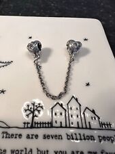 Genuine Pandora Disney Mickey and Minnie Mouse Safety Chain Charm  S925 ALE VGC