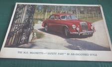1950s MG MAGNETTE Saloon Original Dealer Factory POSTCARD 