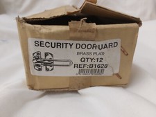 Box 12 Security Door Chain Guard Lock Slide Restrictor 110mm, Brass Plated