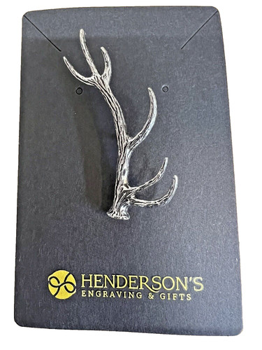 Red deer stag antler - red, pewter