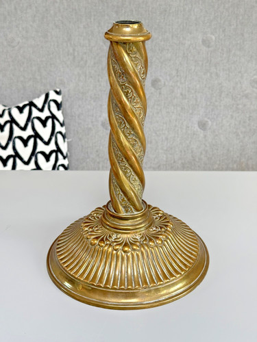 Antique brass spiral - , embossed