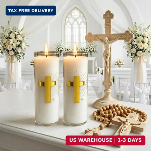 White beeswax candle - beeswax,