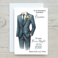 Personalised boys prom card - personalised,