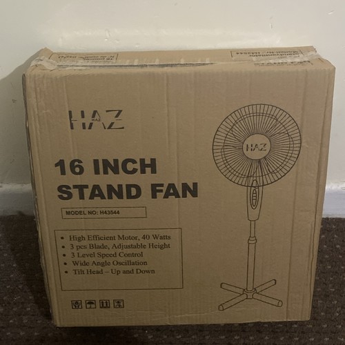 Fan white pedestal - fan, 16"