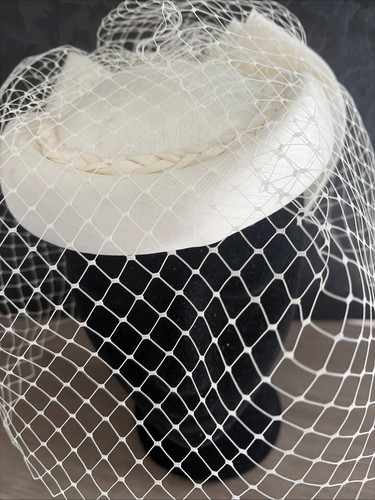 Vintage cream hat big bow - hat,