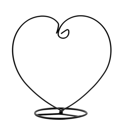 Heart shaped iron frame flower - iron,