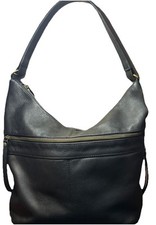 Fat Face Black Leather Brass