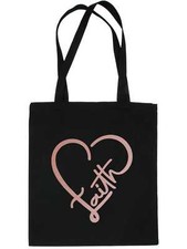Faith In Rose Gold Print Christian Church Gift Resuable Shopping Bag