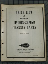 1936 1937 1938 Lincoln Zephyr