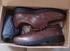 MENS  PADDERS extra Brown Brogues 6½ Wide LACE UP SHOES unworn in box