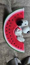 Rare Vintage Snoopy Peanuts Watermelon Money-box Piggy Bank With Stopper