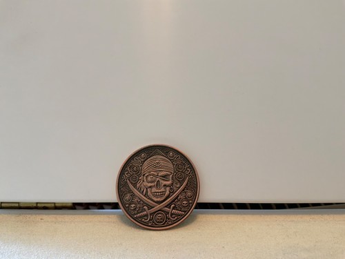 1oz copper pirate coin - copper,
