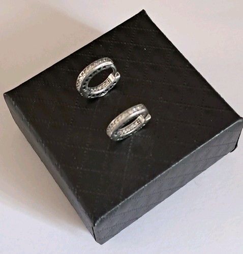 Lovely pandora pave heart hoop - pandora,