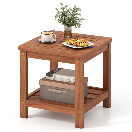 Wooden tier side table - wooden,