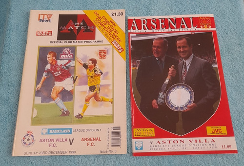 Aston villa away programmes - ,