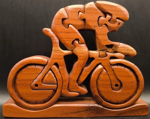 Wooden cyclist bicycle - wooden,
