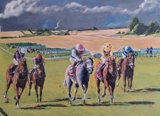 "Stride for stride" -