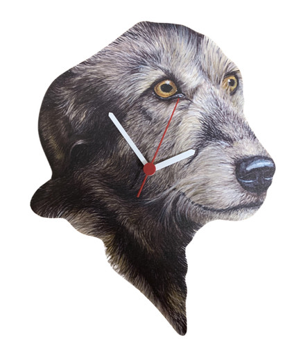 Irish wolfhound clock - irish, clock-