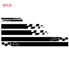 5PCS Vinyl Long Stripe Stickers Decor Decal For Car Body Side Door Rear Mirror 