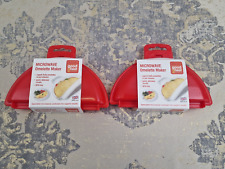 2x good2heat 4035 Microwave 2 Egg Omelette Maker - Red