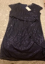 Grace Karin Evening Sequined Dress 2XL in Blue BNWT
