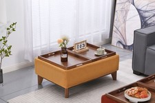 NEXT Foot rest with Coffee Table Storage Mustard colour 