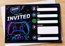 Gaming party invitations - party,